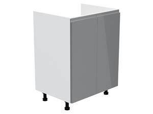 Mobistoxx Keukenkast voor wasbak ASPAS 1 deur rechts wit/hoogglans grijs