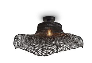 GOOD&MOJO Plafondlamp Ibiza Bamboe, 65cm - Zwart