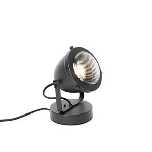 QAZQA Tafellamp emado - Zwart - Industrieel - D 12cm