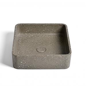 Ideavit Waskom  Idea.Zoe 39x39x12 cm Vierkant Terrazzo Grijs/Bruin 