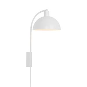 Witte wandlamp met opaalglas schakelaar & E14 fitting Nordlux Ellen