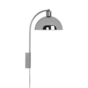 Chrome wandlamp met opaalglas schakelaar & E14 fitting Nordlux Ellen