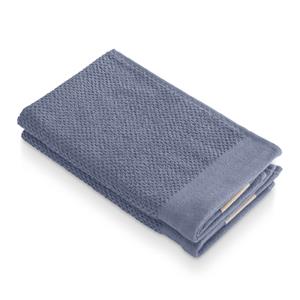 Walra Handtuch »Gästetuch Soft Cotton Popcorn Blau - 2x 30x50 cm«, Blau 100% Baumwolle (BCI) Handtücher