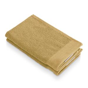 Walra Handtuch »Gästetuch Soft Cotton Popcorn Gelb - 2x 30x50 cm«, Gelb 100% Baumwolle (BCI) Handtücher