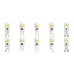 Velvalux LED Lamp 10 Pack - G9 Fitting - Dimbaar - 3W - Helder/Koud Wit 6000K - Transparant | Vervangt 32W
