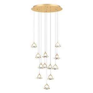 Orion LED hanglamp Moon, 12-lamps, goud