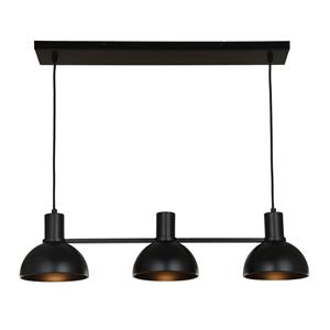 Lucande Mostrid hanglamp, zwart, 3-lamps