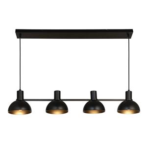 Lucande Mostrid hanglamp, zwart, 4-lamps