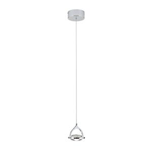 Orion LED hanglamp Moon, K9-kristalglas, 1-lamp, chroom