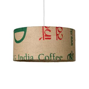 Lumbono Hanglamp N°25 parelboon van jute-koffiezak
