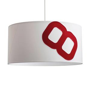 Lumbono Hanglamp thuishaven van zeil 60cm wit/rood