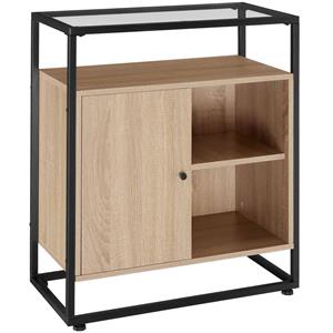 tectake Kommode Conventry 70x38x80,5cm - Industrial Holz hell, Eiche Sonoma