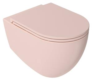 Sapho Infinity randloos toilet 53x36,5cm mat roze