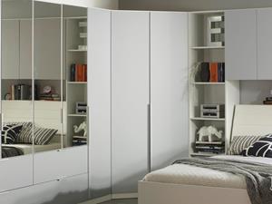 Mobistoxx Hoekkast ELVIS 2 deuren zijde grijs/wit zonder spiegel