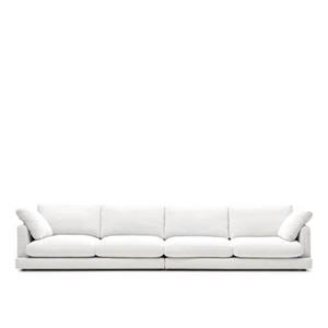 Natur24 Sofa 6-Sitzer Sofa Gala 390 x 105 x 87 cm Weiß
