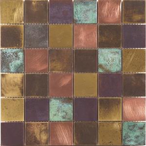 Dune Ceramic Mosaics Mozaiektegel 29.8x29.8cm Bronzo 8mm Mat/glans Bont Multicolor 187120