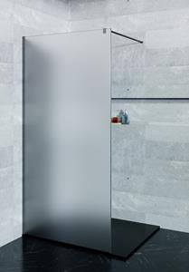 Saniclear Blurred douchewand matglas 80x200cm gunmetal profiel