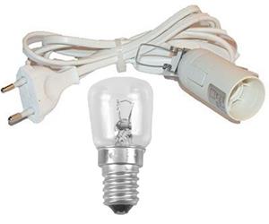 lalashops E14 Fitting+Kabel+Lampje (o.a. voor Zoutlamp) - Inc Aan/Uit Schakelaar
