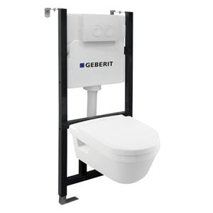 Praxis Van Marcke inbouwreservoir set | Geberit spoeltechniek I Soft-close toiletzitting | Randloos toiletpot