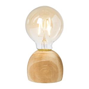 Xenos LED lamp houten voet - hout/glas - ø8x13.5 cm