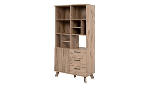 Highboard ¦ holzfarben ¦ Maße (cm): B: 84,5 H: 160 T: 40  - Möbel Kraft