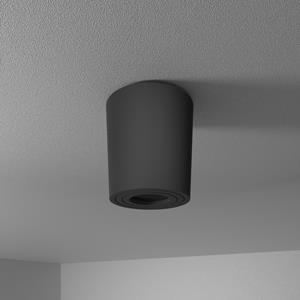 HOFTRONIC™ Paxton - LED plafondspot opbouw - Rond - Zwart - Aluminium - IP65 geschikt voor badkamer en keuken - GU10 fitting - 3 jaar garantie