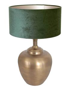 Steinhauer Brass tafellamp groen metaal 54 cm hoog