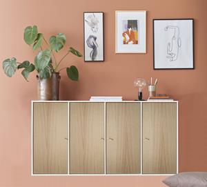 Hammel Furniture Sideboard Mistral Kubus, mit vier Türen, Wandmontage/stehend, Breite: 136 cm