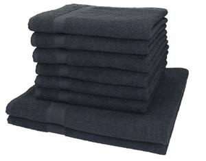 Betz Handtuch Set »8-TLG. Handtuch-Set Palermo 100% Baumwolle 2 Duschtücher 6 Handtücher Farbe anthrazit«