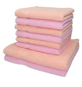 Betz Handtuch Set »8-TLG. Handtuch-Set Palermo 100% Baumwolle 2 Duschtücher 6 Handtücher Farbe apricot und rosé«