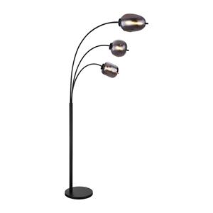 Lindby Gileos rookglas-vloerlamp, 3-lamps