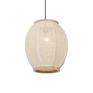 QAZQA Oosterse hanglamp naturel 35 cm - Rob