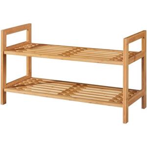 welltime Schoenenrek Bamboe Breedte 70 cm, 2 legplanken, stapelrek