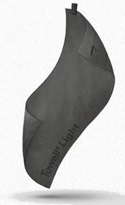 Take2-Design Sporthandtuch »Towell + Light (Iron Grey) Sporthandtuch aus Microfaser«, Fitnesshandtuch mit Tasche und Rutschschutz