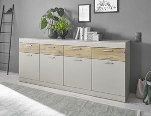 Inosign Sideboard SCARA, mit Applikation Zinneiche Dekor, Breite 200 cm, mit Softclose-Funktion