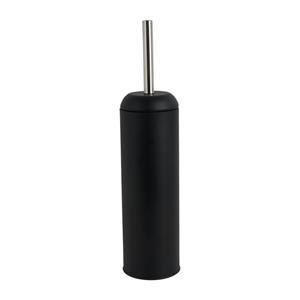 Xenos Toiletborstel en houder metaal - zwart - 41 cm