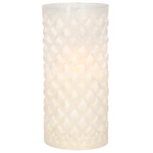 Anna's Collection 1x stuks luxe led kaarsen in glas D7,5 x H15 cm -