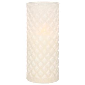 Anna's Collection 1x stuks luxe led kaarsen in glas D7,5 x H17,5 cm -