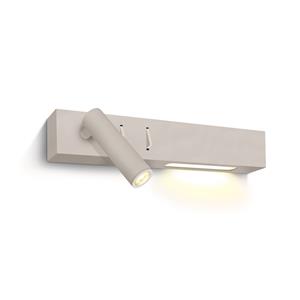 ONE Light Reading Spot - wandspot met schakelaar - 30 x 3,5 x 5 cm - 3W + 6W LED incl. - wit