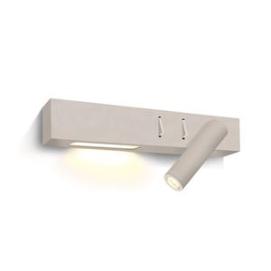 ONE Light Reading Spot - wandspot rechts met schakelaar - 30 x 3,5 x 5 cm - 3W + 6W LED incl. - wit