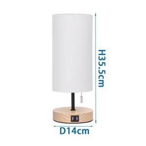Aigostar Bureaulamp-2 USB Oplaadpoorten fitting-Tafellamp-E27