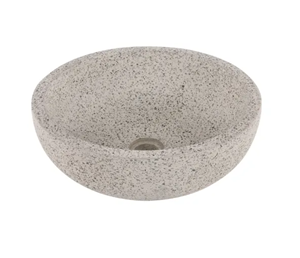 Differnz Lauren waskom 40cm terrazzo zwart/wit