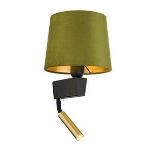 Nowodvorski Lighting Wandlamp Chillin met leeslamp, groen/goud