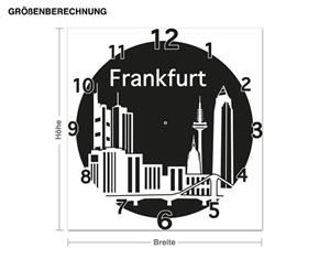 Klebefieber Wandtattoo-Uhr Frankfurt