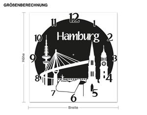 Klebefieber Wandtattoo-Uhr Hamburg