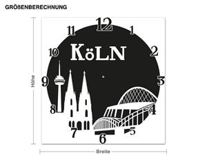 Klebefieber Wandtattoo-Uhr Köln