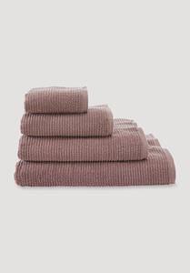 Hessnatur Frottee-Handtuch feiner Streifen aus Bio-Baumwolle - rosa - 