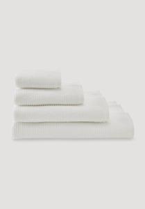 Hessnatur Frottee-Handtuch feiner Streifen aus Bio-Baumwolle - weiß - 
