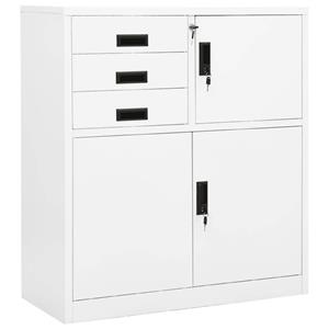 VIDAXL Büroschrank Weiß 90x40x102 Cm Stahl