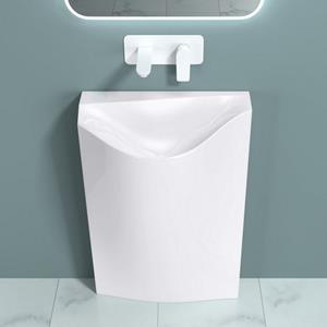 Doporro Waschbecken » freistehendes Standwaschbecken Gussmarmor Standsäule«, besonders leichte Reinigung